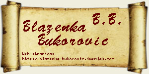 Blaženka Bukorović vizit kartica